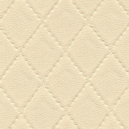 Simili Cuir Capiton Ecru - W0401
